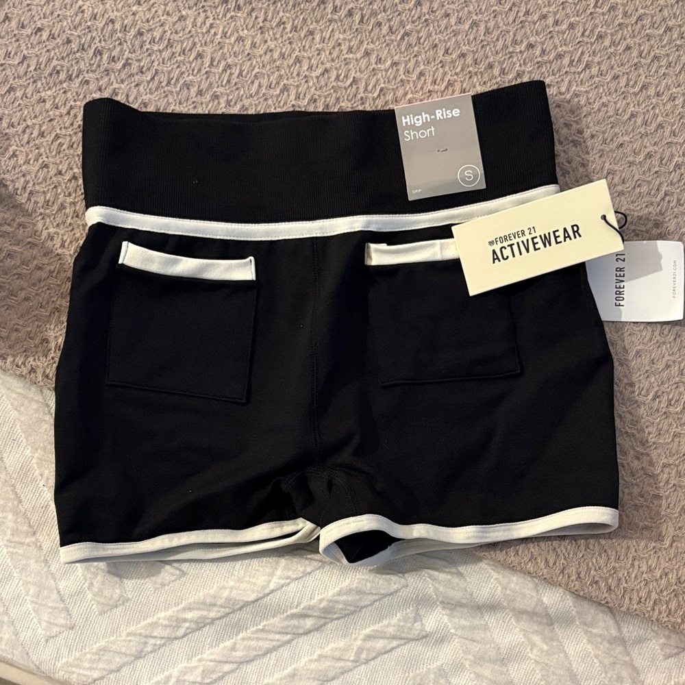 Forever 21 Black and White High Waist Shorts